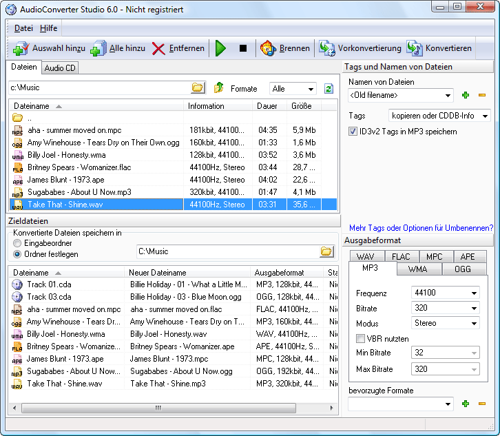 AudioConverter Studio Screenshot